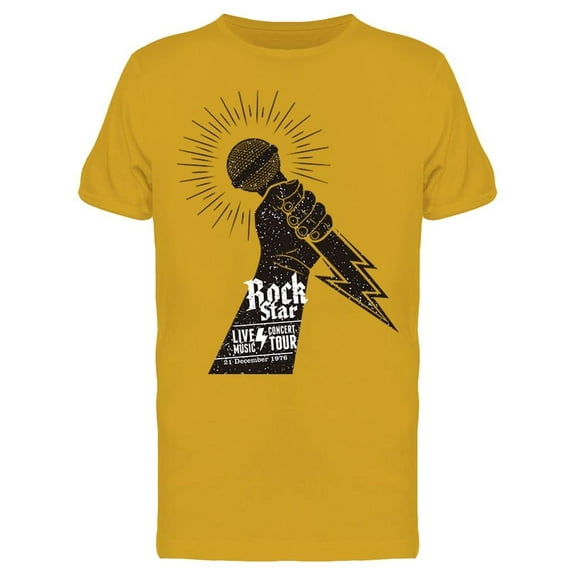 Rock Star Live T-Shirt Men -Image by Shutterstock, Male Small