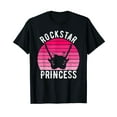 thumbnail image 1 of Rock Star Princess Rocker Vintage Retro Rock And Roll Black T-Shirt, 1 of 5