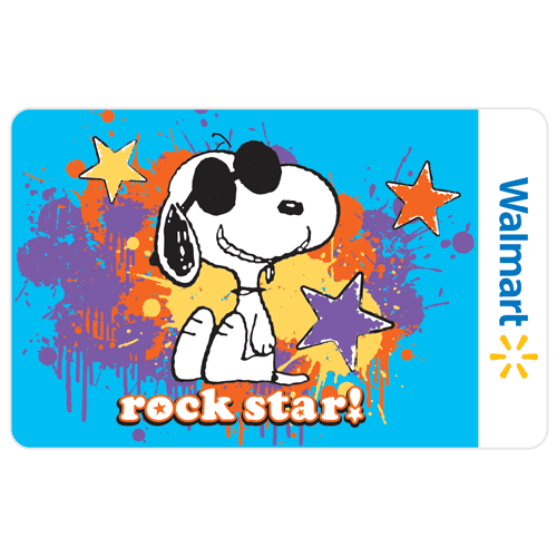 Rock Star Snoopy Fathers Day Walmart eGift Card