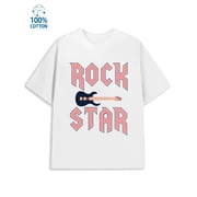 Rock Star Tee mens y2k 180G 100% Cotton white graphic aesthetic Fashion Unisex Shirt Short Sleeve tshirts Fashion Unisex Shirt Cotton tshirts Basic Unisex Shirt Cotton tshirts