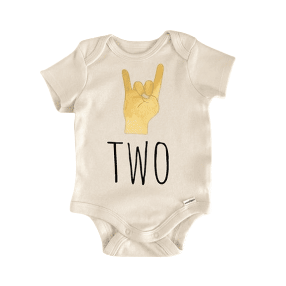 Rock Star Two Birthday Newborn Baby Bodysuit