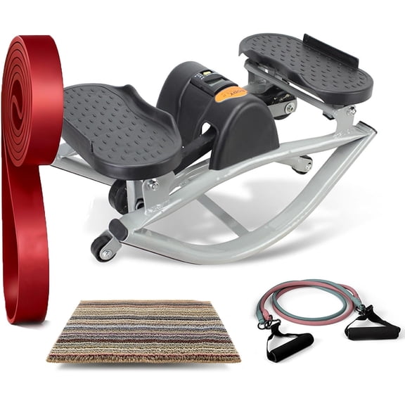 Rock Stepper, 2026 New Portable Rock Stepper Side to Side, Compact Low-Impact Lateral Steppers for Unisex, Track Time, Reps, Calories with Digital Display for Legs, Glutes, Abs