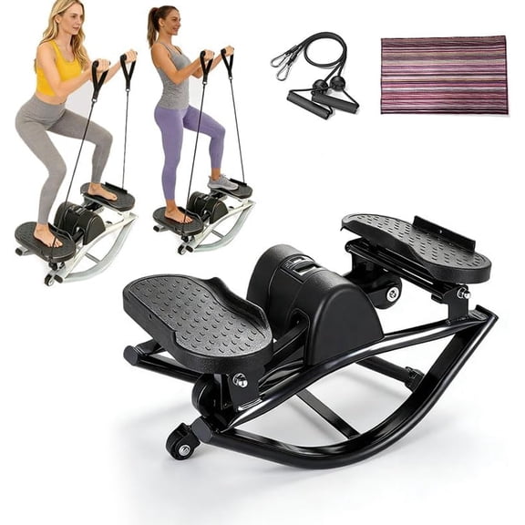 Rock Stepper, Lateral Rock Stepper Side to Side, with Digital Display, Workout Machine for Legs & Glutes, Compact Exercise Rocking Lateral Steppers Machine for Home, Apartment, and Dormitory
