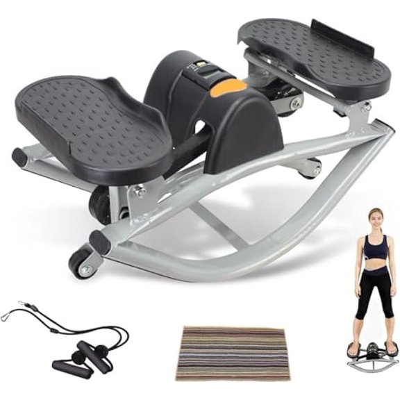 Rock Stepper - Lateral Stepper with LCD Monitor & Resistance Bands, Side to Side Rocker Stepper for Home Fitness.$$Sport & Recreation Other