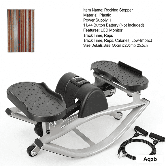 The Rock Stepper Machine with Resistance Bands-Side to Side Stepper for Exercise at Home,Rocking Stepper for Hip Mobility&Posture Correction,Low-Impact Full Body Workout with Digital Monitor Black