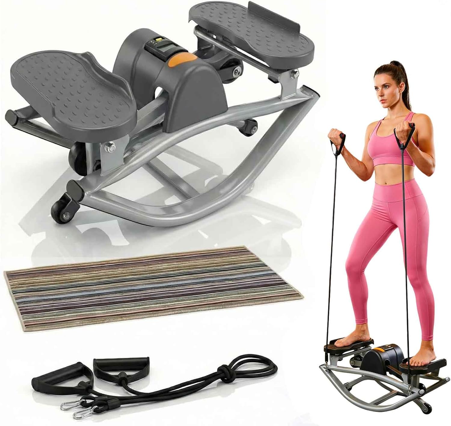 Rock Stepper, Side to Side Latera, Stepper with LCD Display, Low-Impact ...