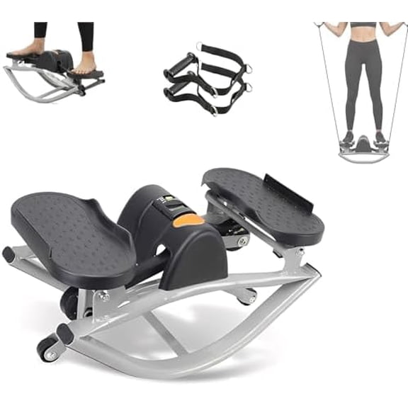 Rock Stepper Side to Side - Low-Impact Lateral Stepper for Home Workout, Digital Display Tracks Time/Steps/Calories, Compact Rocking Fitness Machine for Legs, Glutes, Core & Joint-Friendly Cardio