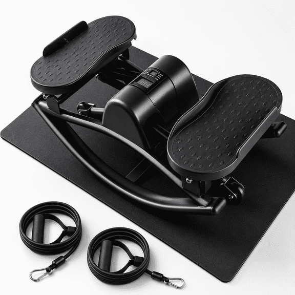 Rock Stepper, Side to Side Stepper for Exercise at Home, Low-Impact 3D Rocking Stepper Machine with Resistance Bands & Non-Slip Mat, Side Stepper for Full Body Workout, 250 LBS Capacity