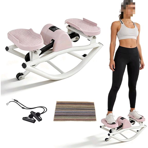 Rock Stepper Side to Side Lateral Rocking Stepper with Digital Monitor Portable Low-Impact Fitness Exercise Machine for Home Workout
