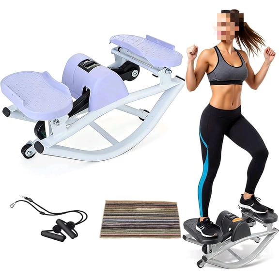 Rock Stepper Side to Side Lateral Rocking Stepper with Digital Monitor Portable Low-Impact Fitness Exercise Machine for Home Workout