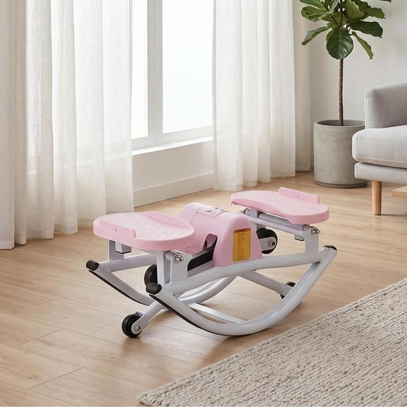 Rock Stepper Side to Side with Resistance Bands & Non-Slip Mat | For Low-Impact Balance Workouts at Home or in Apartments