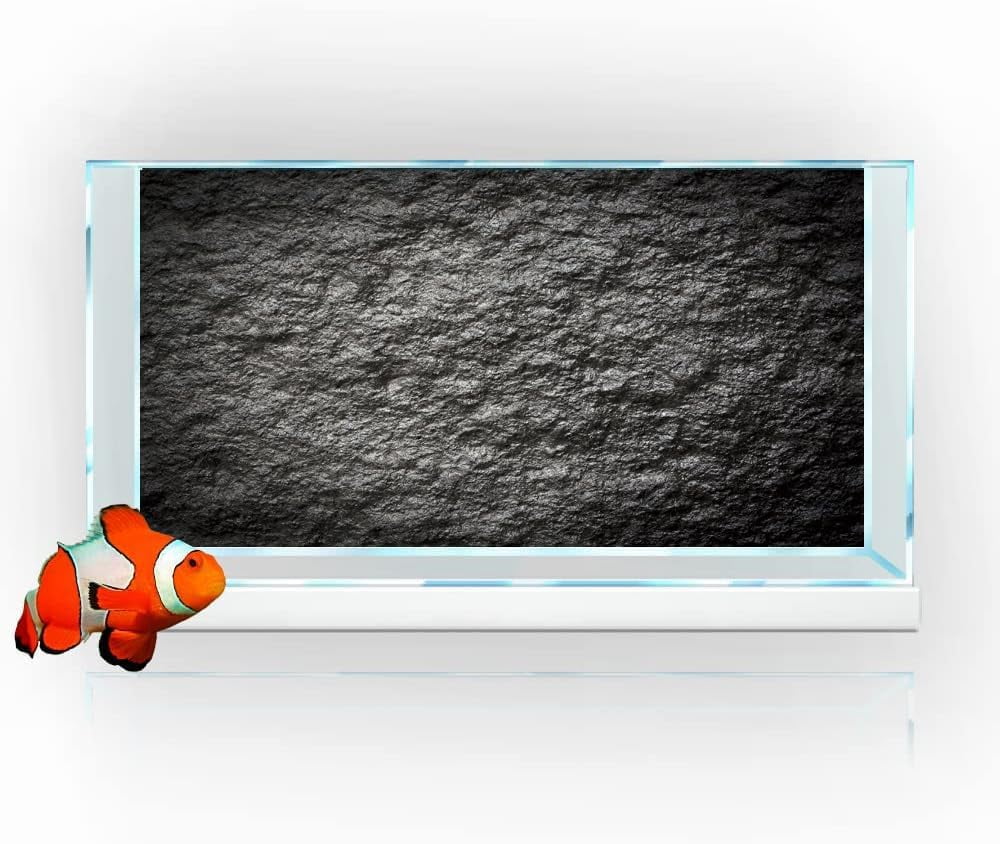 Rock Stone Decor Aquarium Background, Black Rock Fish Tank Background