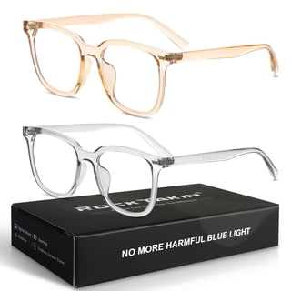 Rock Takin Blue Light Blocking Glasses for Computer & Screen Use - Anti Eye Strain Reading Glasses for Women & Men