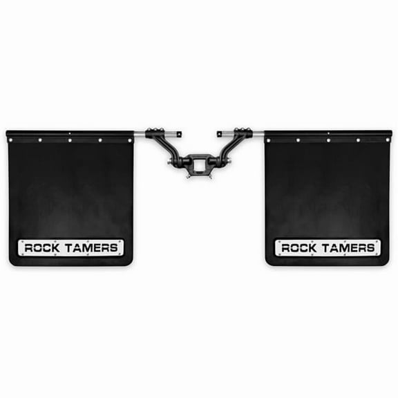 Rock Tamers  ck Tamers 2 in. Hub Mudflap System Matte Black & Stainless Steel Trim Plates