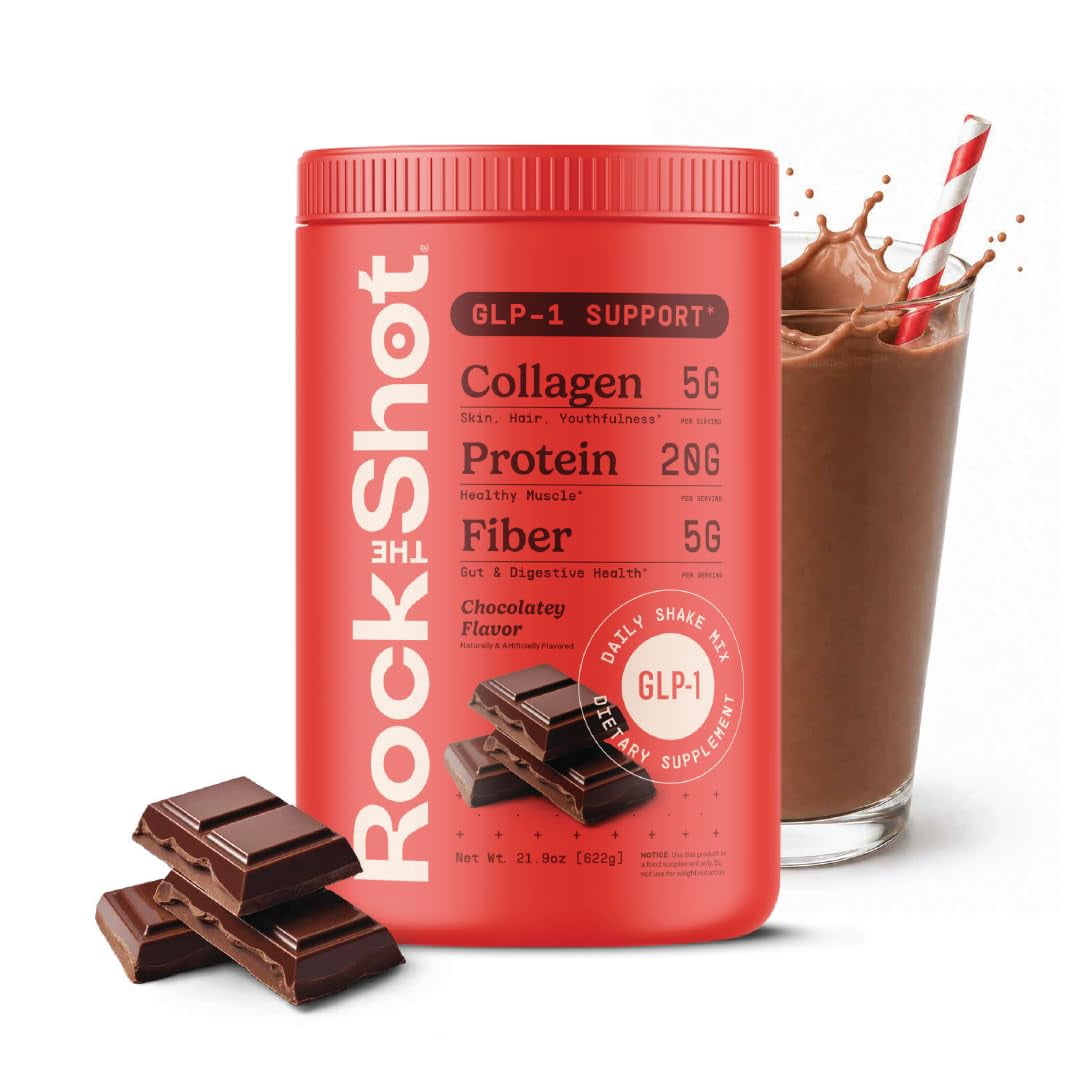 Rock The Shot Nutritional Support Protein Shake Mix, 1 Pack, Chocolate