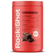 Rock The Shot GLP-1 Nutritional Support Protein Shake MIx with Fiber and Collagen, Chocolate Flavor