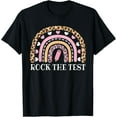 thumbnail image 1 of Rock The Test Teacher Test Day Testing Day Rainbow Teacher T-Shirt, 1 of 4