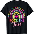 thumbnail image 1 of Rock The Test Test Day Teacher Testing Day Rainbow Teacher T-Shirt, 1 of 3