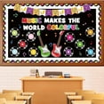 thumbnail image 1 of Music Bulletin Board Decorations Set, Rock and Roll Classroom Decoration Rock Guitar Musical Notes Record Cutouts Library Home Window Wall Party Decor for Teacher(Music Makes The World Colorful), 1 of 8