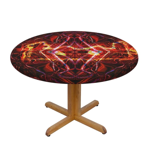 Rock Tool Band Music Round Tablecloth Fitted Elastic Tablecloths Indoor Outdoor Table Cover Decor For Kitchen Picnic Party