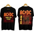 Rock Tour 2024 Double Sides Tshirt 51 Years Shirt for Fans Acdc Band