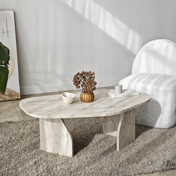 Rock Travertine Coffee Table