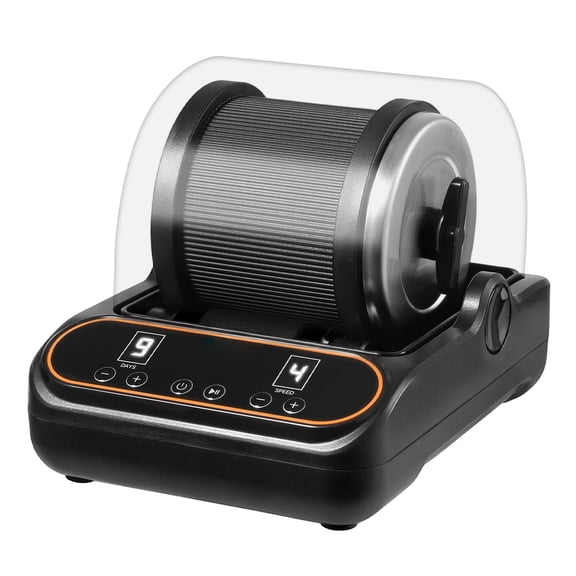 Rock Tumbler 2lb Rock Polishing Machine Kit with 4 Speed Adjustment 15 Day Timer PC Sound Reduction Cover TPU Drum Direct Drive Motor Quiet Operation