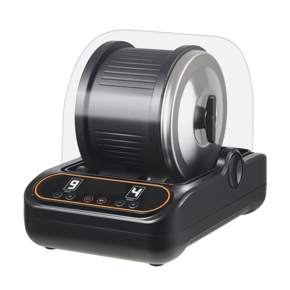 Rock Tumbler 3 lb Rock Polishing Machine with 4 Speed Adjustment 1.5 Day Timer PC Sound Reduction Cover TPU Drum Direct Drive Motor Quiet Operation