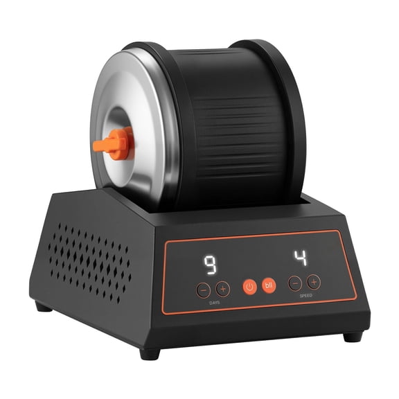 4 lb Rock Tumbler Kit with Belt-Free Direct Drive Motor, 4 Speed Settings, 1-9 Day Polishing Timer, Overload Protection, Large Capacity Stone Polisher for Adults, Kids and Hobby Projects