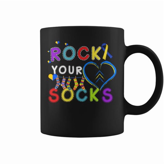 Rock Your Socks Cute 321 Trisomy 21 World Down Syndrome Day Coffee Mugs