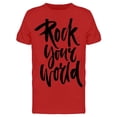 thumbnail image 1 of Rock Your World Text Tee Men's -Image by Shutterstock, 1 of 2