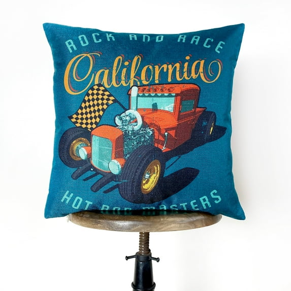 Rock and Race Hot Rod | Pillow Cover | Throw Pillow | Fathers day | Dad Gift | Classic Car | Gift Ideas | Pillow | Hot Rod | Room Décor
