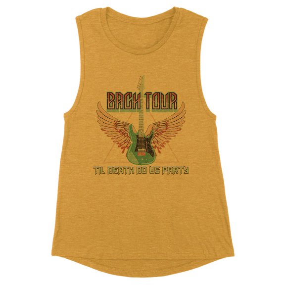 Rock and Roll Bachelorette Women's Muscle Tank Large Antique Gold