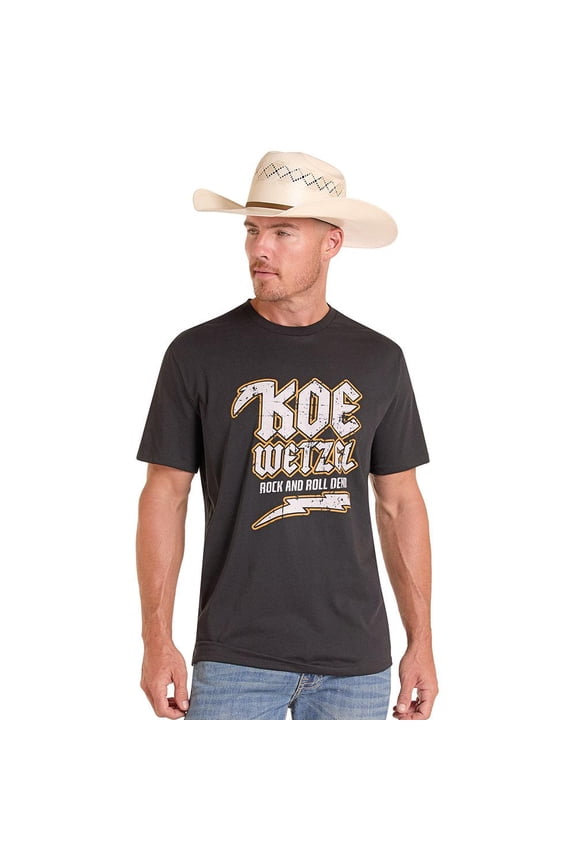 Rock & Roll Koe Wetzel Black Graphic Tee - Mens Tee - Bu21T09154