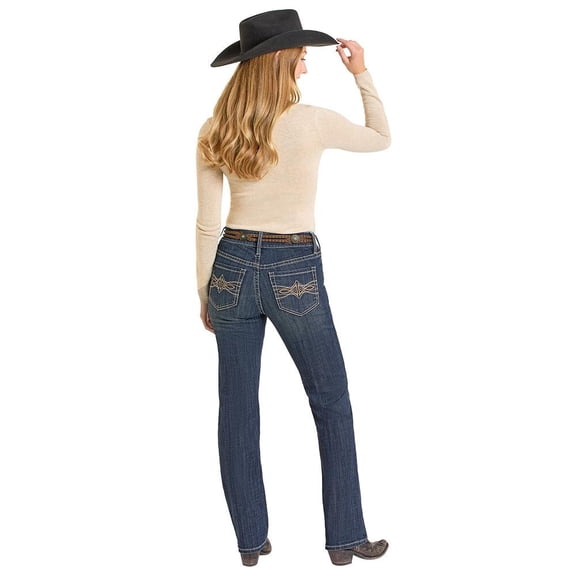 Rock and Roll Denim Womens Rock n Roll Modest Boot Cut Jean 30x32 Denim