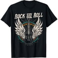 thumbnail image 1 of Rock and Roll Guitar Vintage ROCK Music T-Shirt, 1 of 3