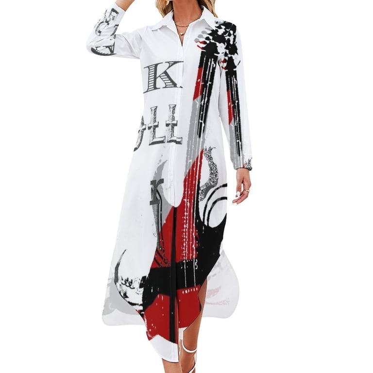 rock and roll fashion dress Rock N Roll Women's Black Buckle Maxi Dress main image 1