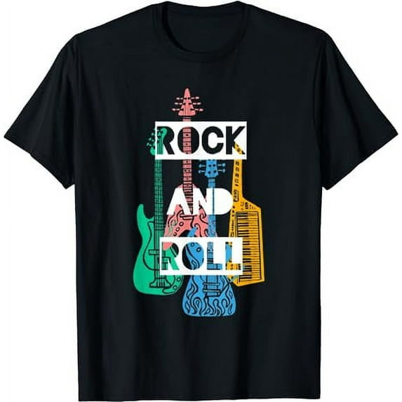 Rock and Roll Music Vintage T-Shirt Men's Retro Band Graphic Tee