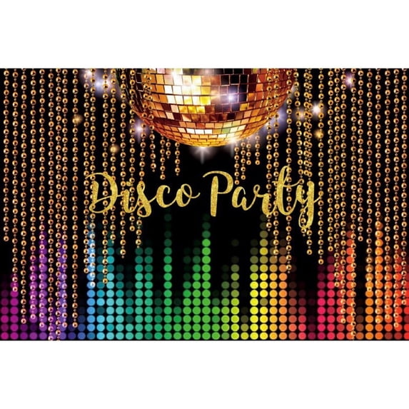 Rock and Roll Party Disco Theme Retro Style Photo Backdrop Birthday Background Sign 90's Neon Eighties Photobooth Prop