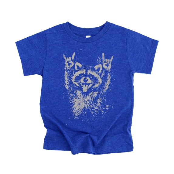 Rock and Roll Raccoon Shirt for Men Women Kids Funny Retro Punk Raccoon Graphic Tee Vintage Royal Shirt 5-6