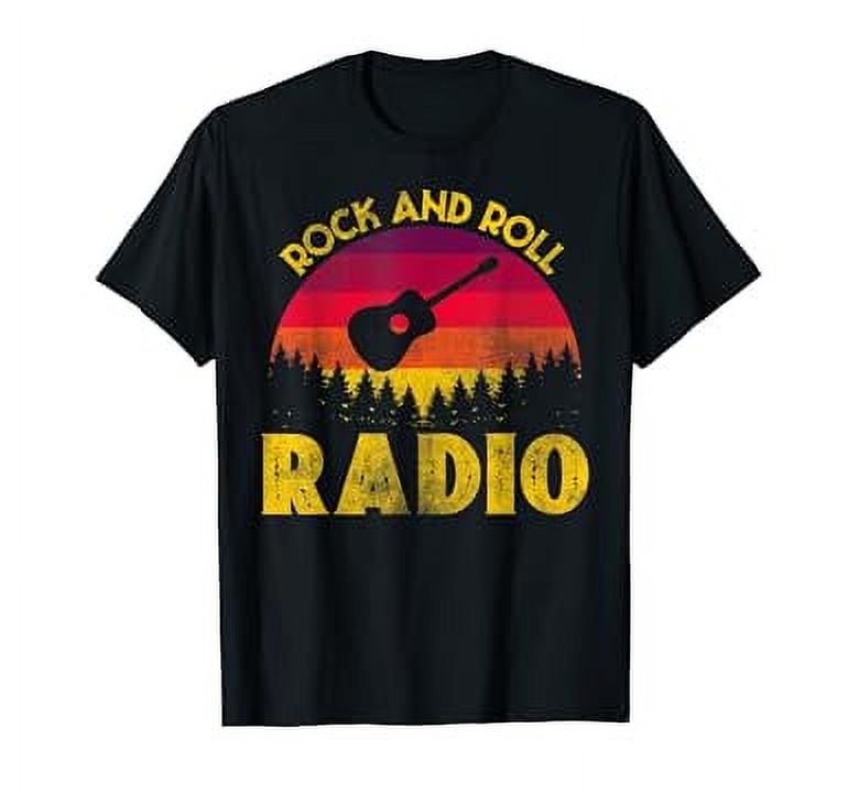 Rock and Roll Radio 70's 80's Vintage Rock and Roll Tshirt - Walmart.com