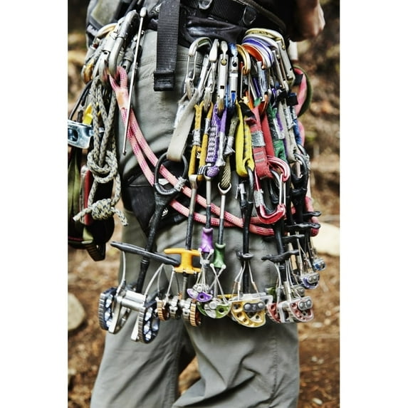 Rock climbing equipment in the Adirondacks; York USA Poster Print