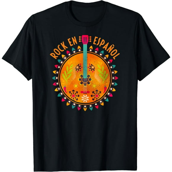 Rock en Espanol Guitar Spanish Language Rock Music T-Shirt