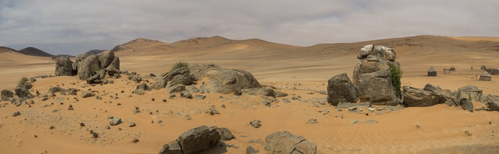 Rock formation near abandoned Himba village Hartmann Valley Kunene Namibia Canvas Art - Panoramic Images (27 x 9)