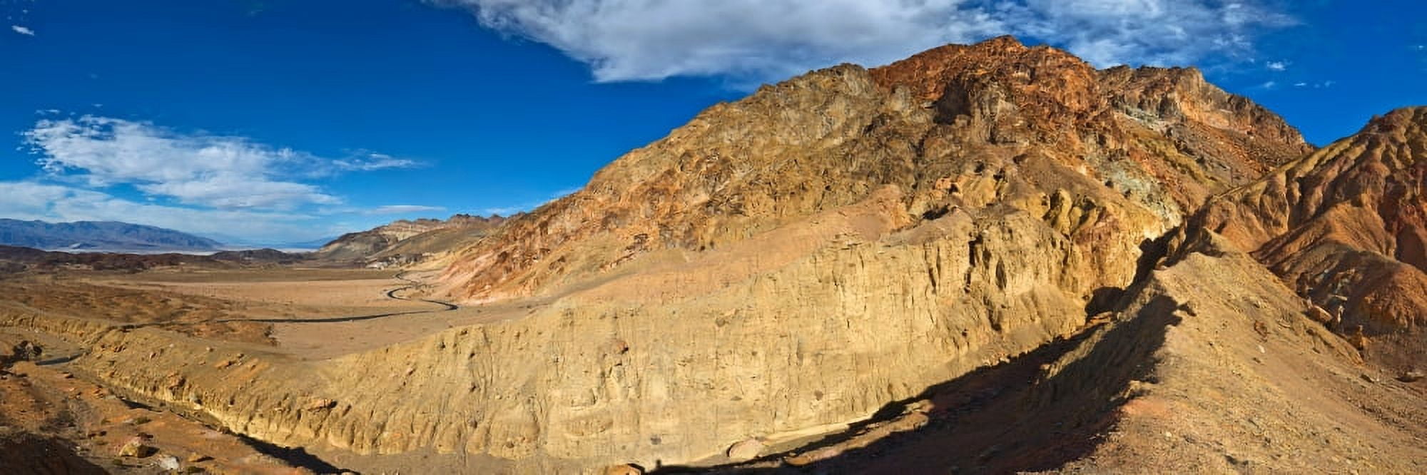 Rock formation on a landscape Artists Drive Death Valley Death Valley National Park California USA Canvas Art - Panoramic Images (36 x 12)