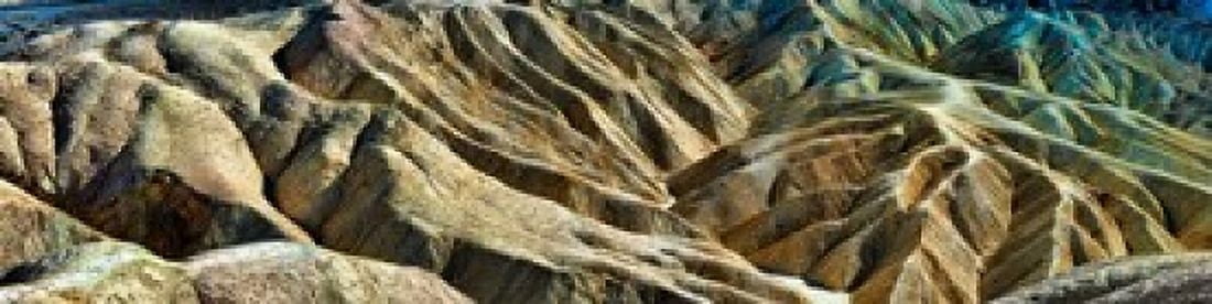 Rock formation on a landscape Zabriskie Point Death Valley Death Valley National Park California USA Canvas Art - Panoramic Images (20 x 5)