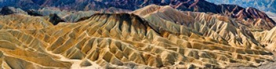 Rock formation on a landscape Zabriskie Point Death Valley Death Valley National Park California USA Canvas Art - Panoramic Images (20 x 5)