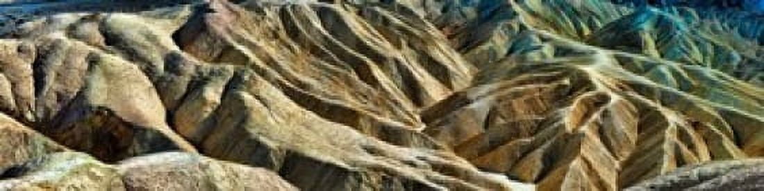 Rock formation on a landscape Zabriskie Point Death Valley Death Valley National Park California USA Canvas Art - Panoramic Images (40 x 10)