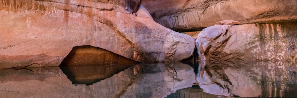 Rock formations Clear Creek Canyon Escalante River Glen Canyon National Recreation Area Arizona USA Canvas Art - Panoramic Images (6 x 18)