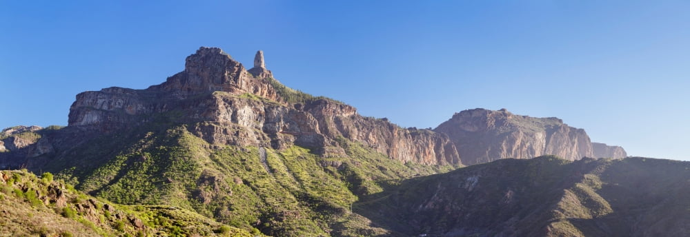 Rock formations Roque Nublo Gran Canaria Spain Canvas Art - Panoramic Images (27 x 9)